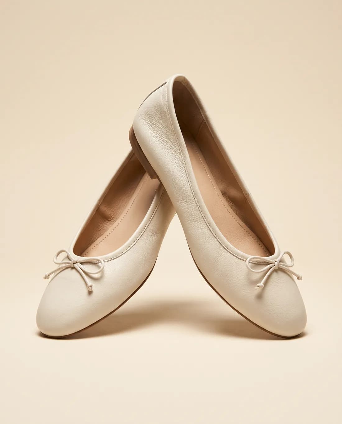 Ballerines cuir ivoire