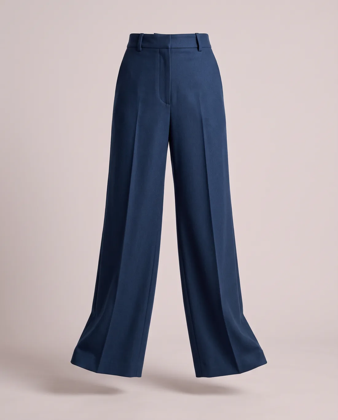 Pantalon large laine encre