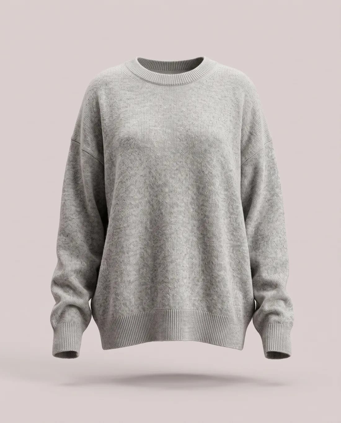 Pull épaules tombantes gris perle
