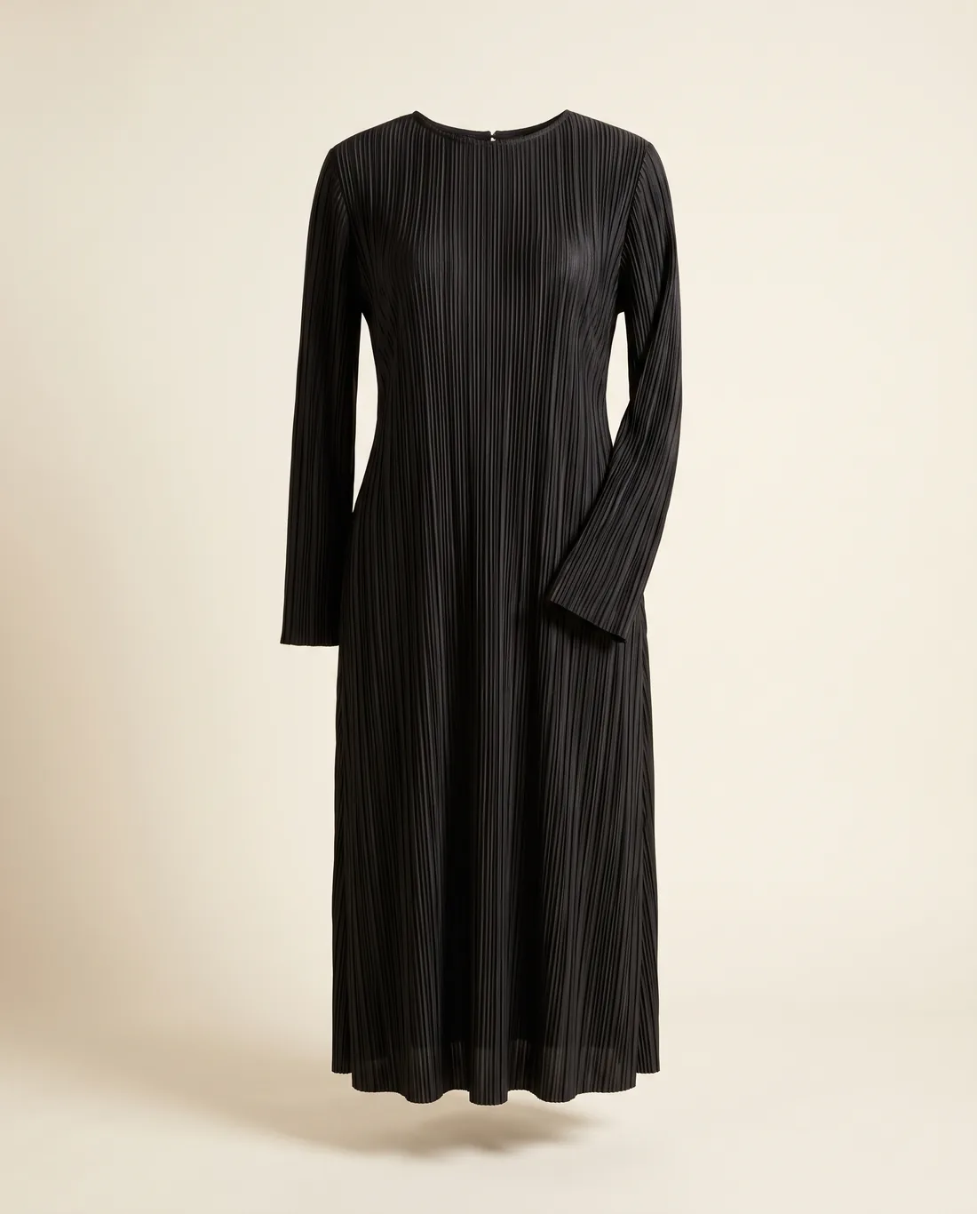 Robe midi plissée noire